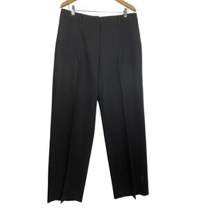 Vintage Rafaella 16 Black Wool Blend Lined Dress Pants Straight Leg Career